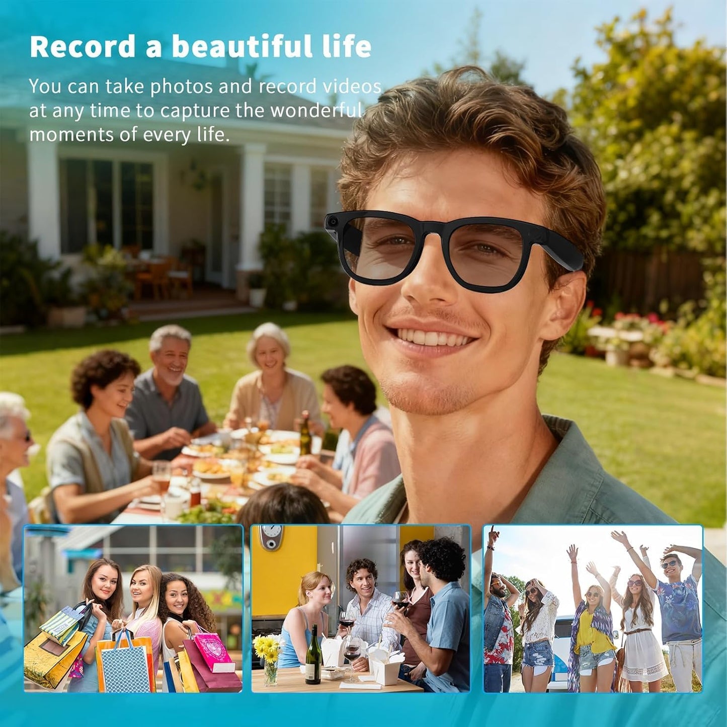 AI Smart Glasses with Camera 4k Video Recording