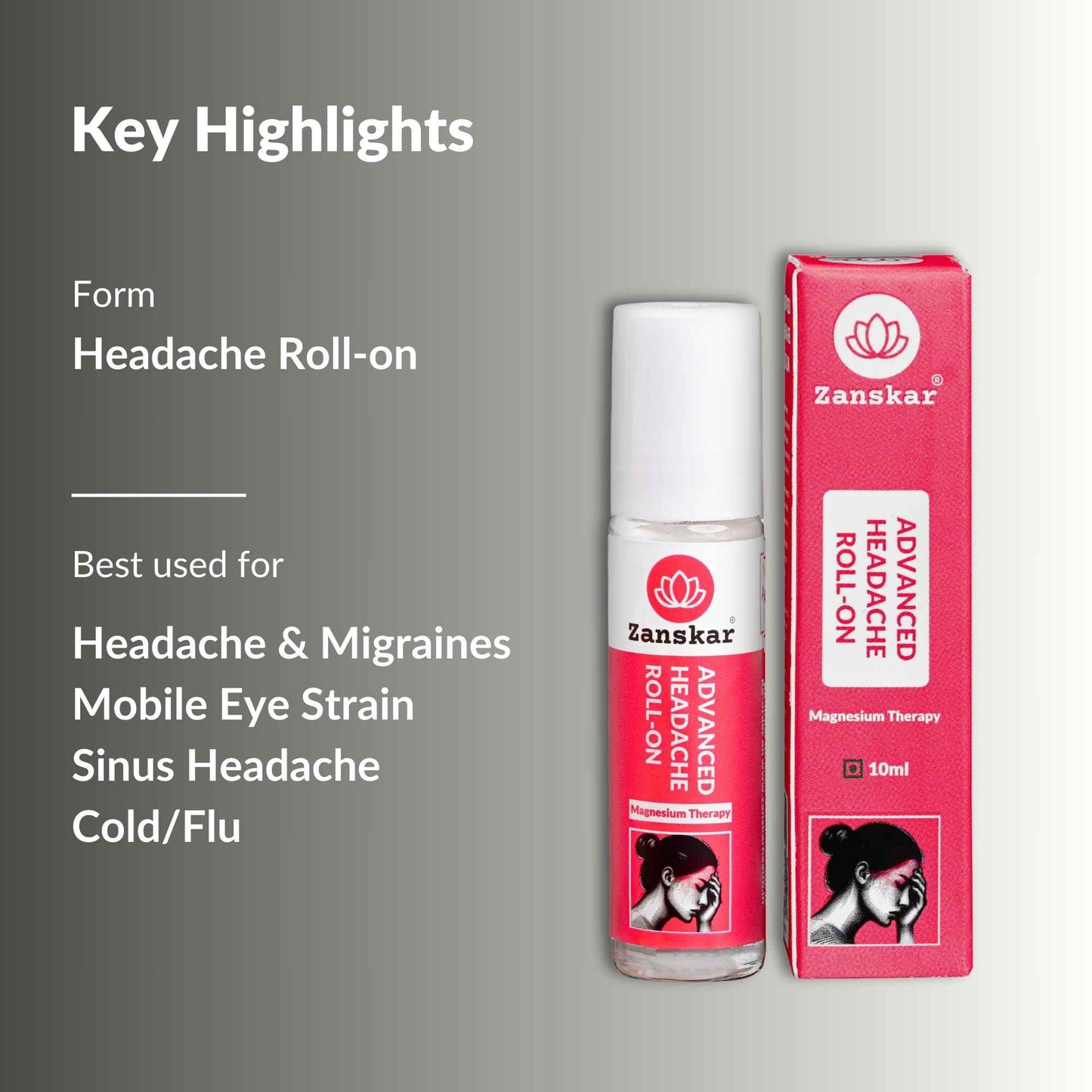 Advanced Headache Roll-on for Migraine (10ml)